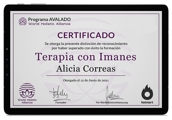 Certificado Curso Terapia Con Imanes